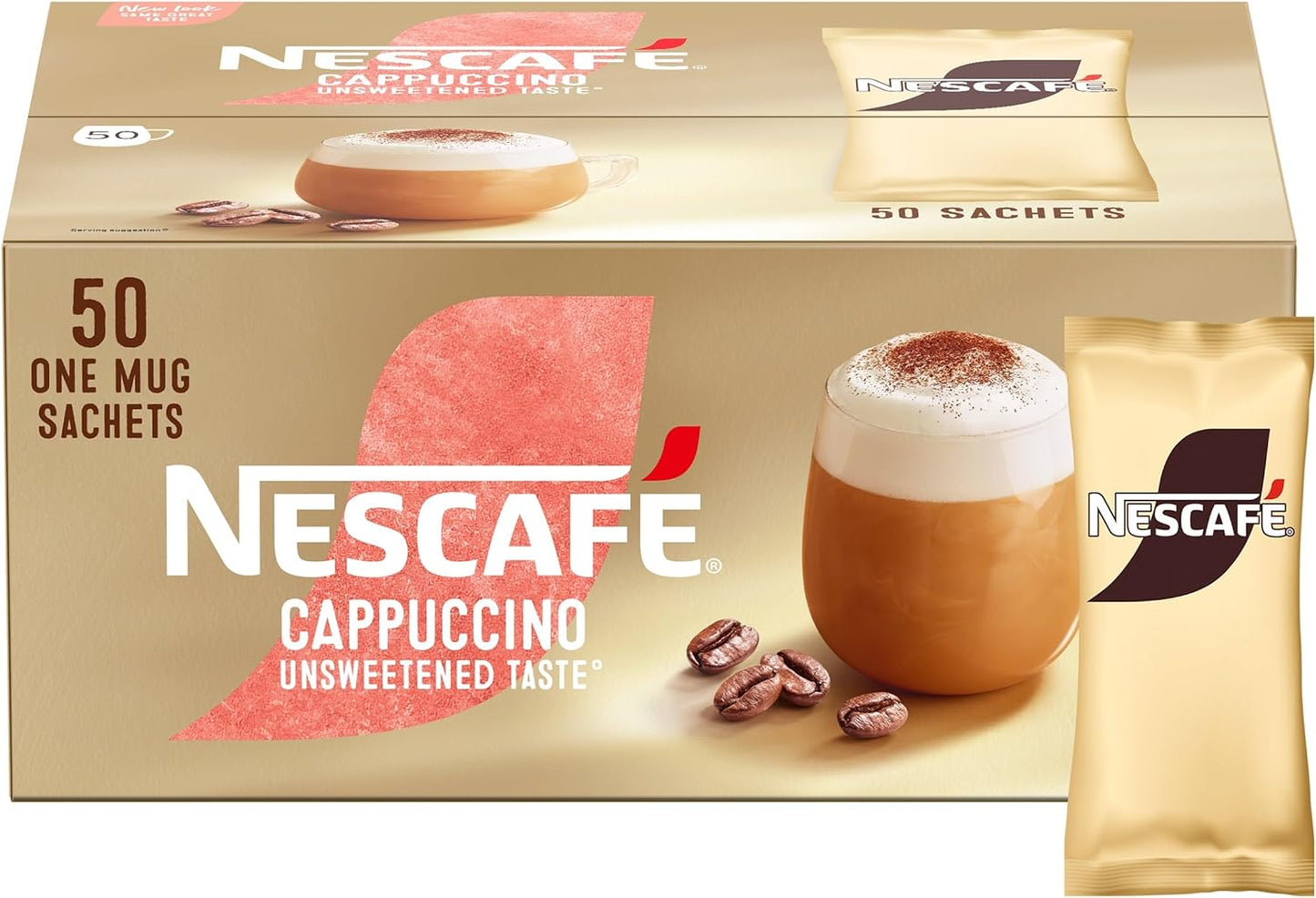 Nescafé Gold Cappuccino Unsweetened Taste Sachets - Box of 50