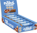 Nakd Cashew Cookie Natural Fruit & Nut Bars - Vegan - Healthy Snack - Gluten Free - 35g (Box of 18)