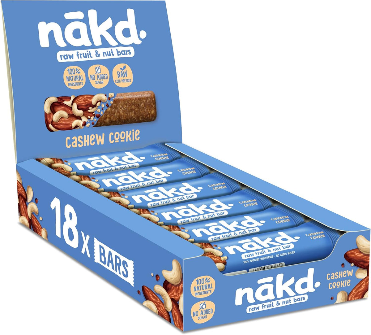 Nakd Cashew Cookie Fruit & Nut Bar 35g (Box of 18)