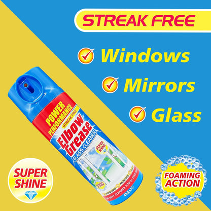 Elbow Grease Glass Cleaner Aerosol 400ml - Pack of 12