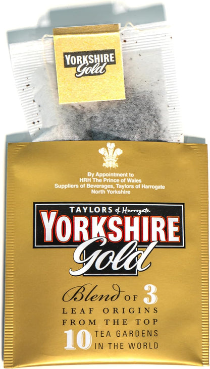 Yorkshire Tea Gold Individually Wrapped Envelope Tea Bags – 200 Pack