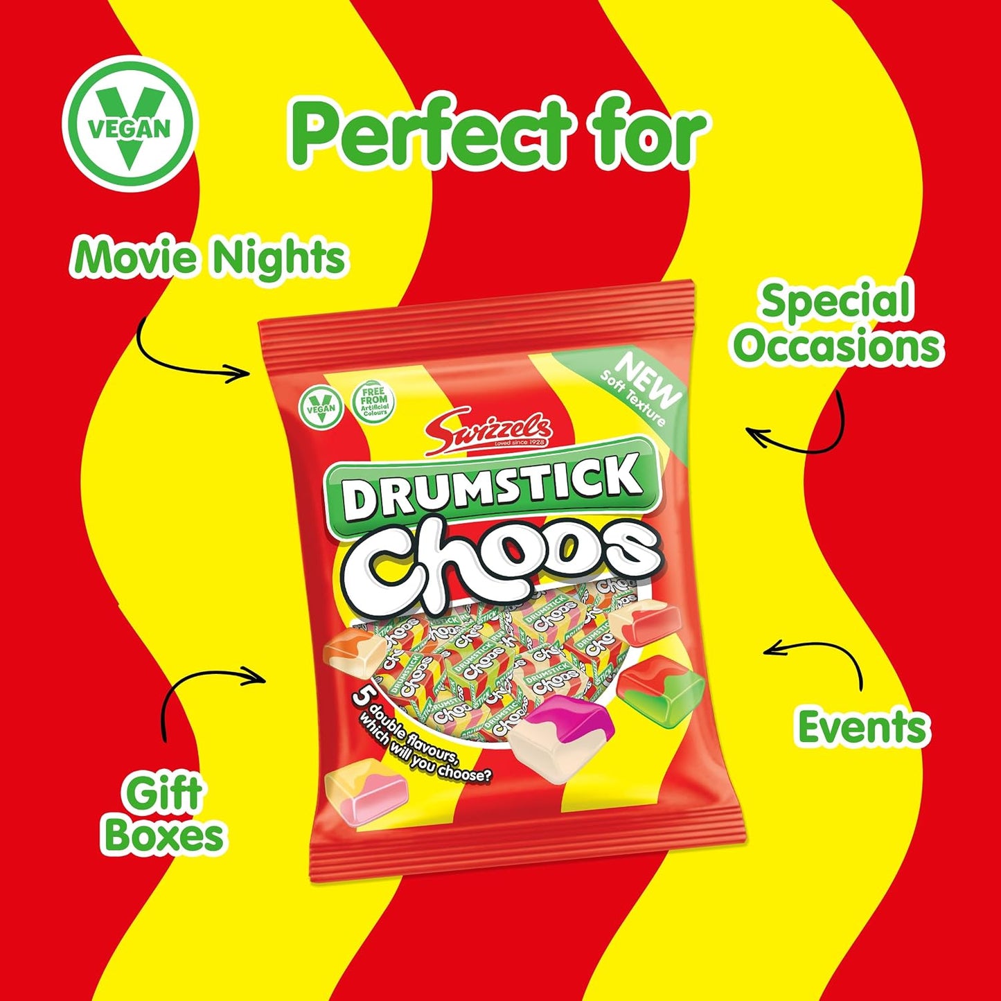 Swizzels Drumstick Choos - 150g (Pack of 12)