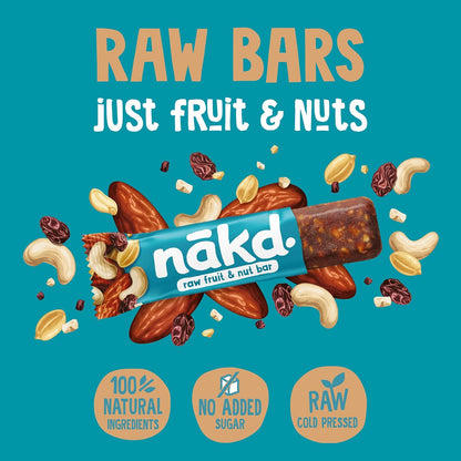 Nakd Salted Caramel Natural Fruit & Nut Bars - Vegan - Healthy Snack - Gluten Free - 35g (Box of 18)