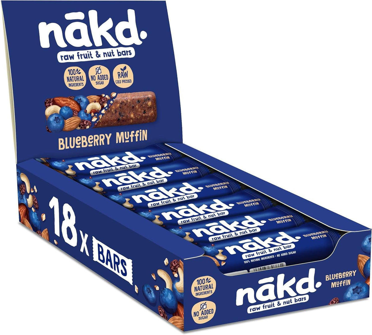 Nakd Blueberry Muffin Fruit & Nut Bar 35g (Box of 18)