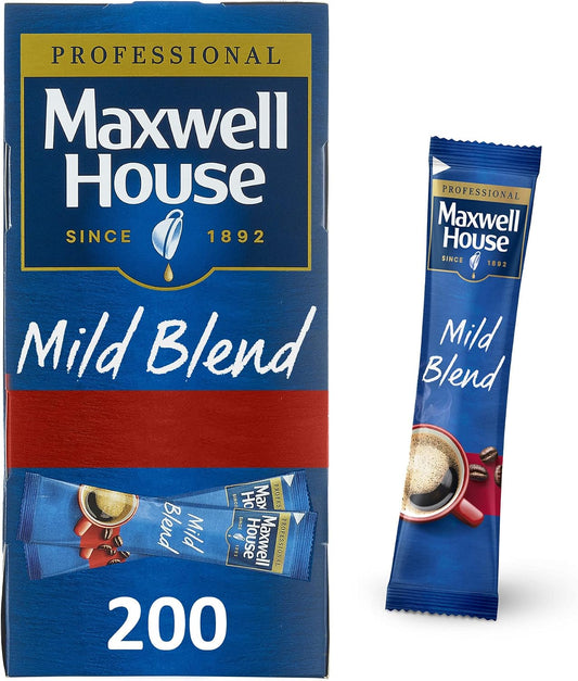 Maxwell House Instant Coffee Sachets / Sticks Mild Blend - Box of 200