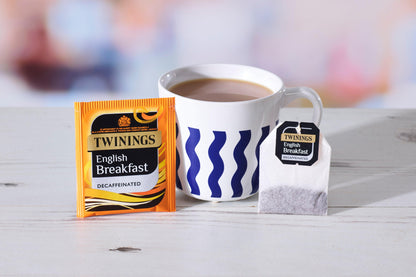 Twinings English Breakfast Decaffeinated Envelope Tea Bags - Individually Wrapped Envelope Tea Bags - (Box of 20)