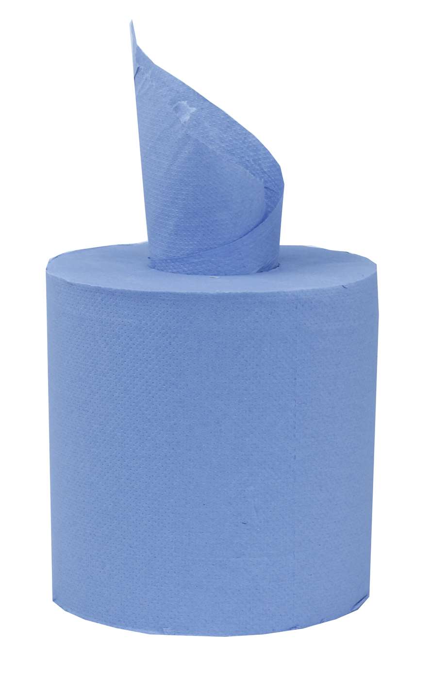 Pro Centrefeed Paper Rolls 2Ply Blue - 16.6cm x 120m - Pack of 6