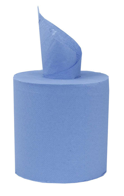 Pro Centrefeed Paper Rolls 2Ply Blue - 16.6cm x 120m - Pack of 6