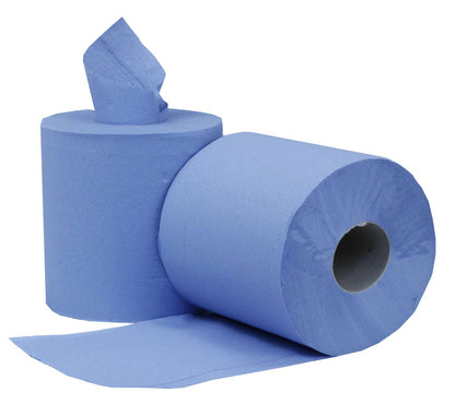 Pro Centrefeed Paper Rolls 2Ply Blue - 16.6cm x 120m - Pack of 6
