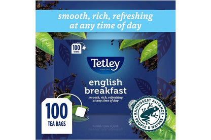 Tetley English Breakfast String & Tag Tea Bags - Box of 100
