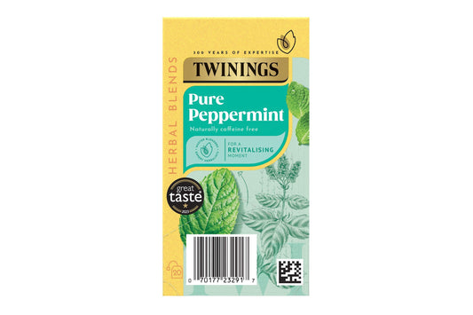Twinings Tea: Pure Peppermint - Individually Wrapped Envelope Tea Bags - (Box of 20)