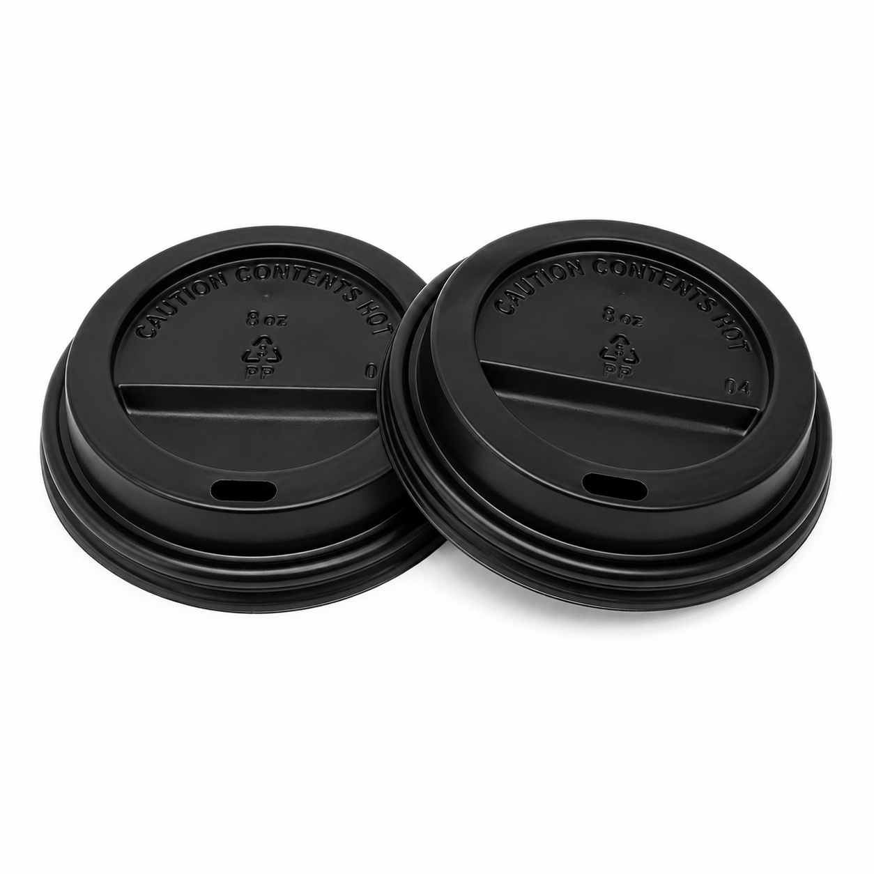 8oz Black Sip Through Coffee Cup Lids - Pack of 100
