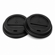 8oz Black Sip Through Coffee Cup Lids - Pack of 100
