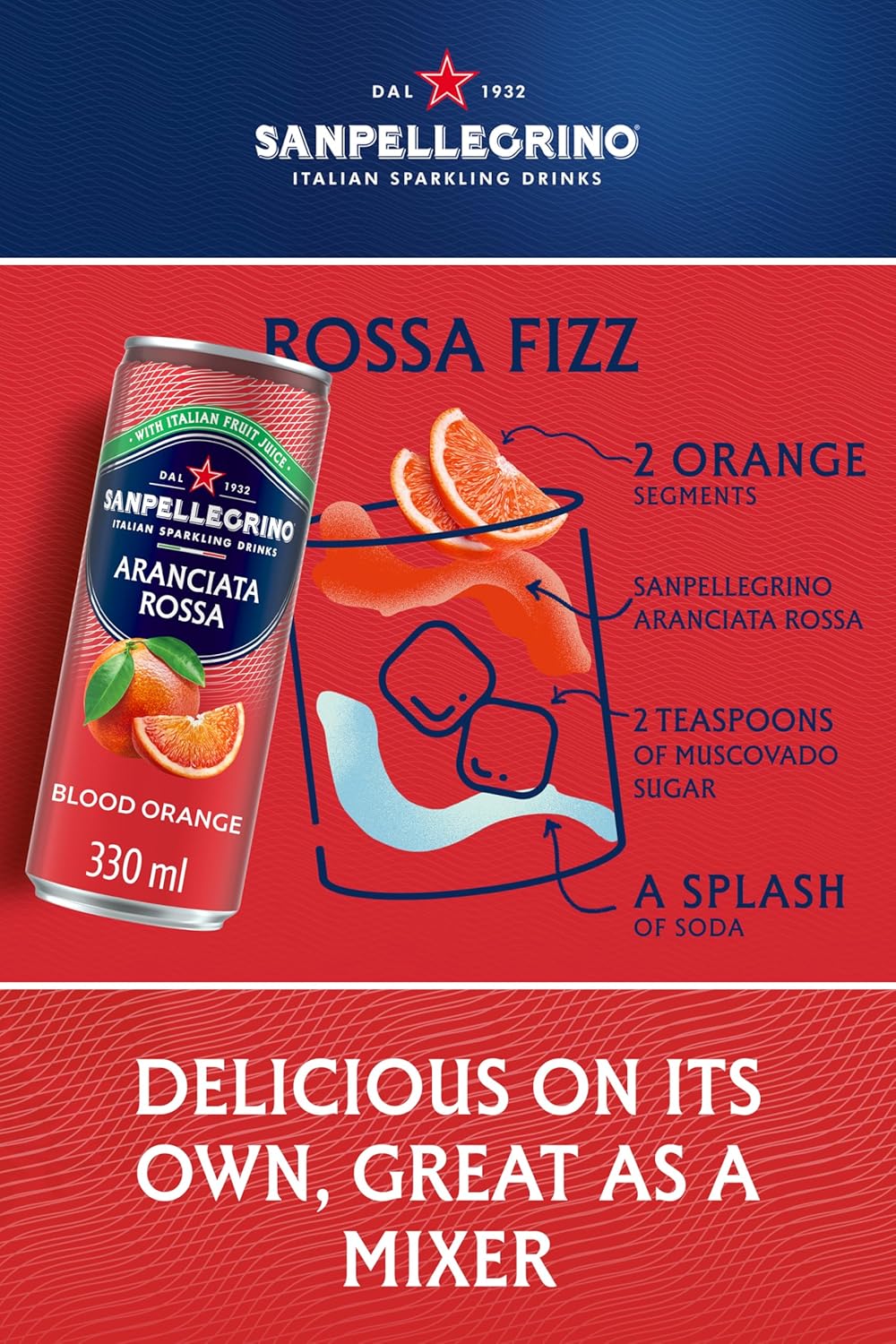 San Pellegrino Blood Orange - 330ml (Pack of 12)