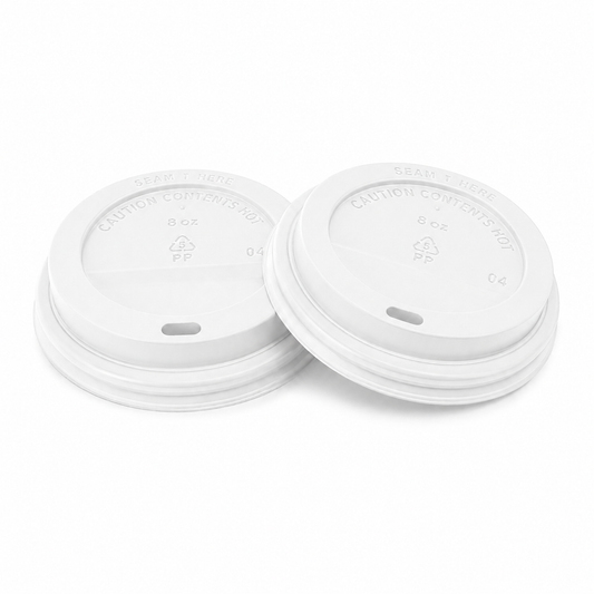 8oz White Sip Through Coffee Cup Lids - Pack of 1000