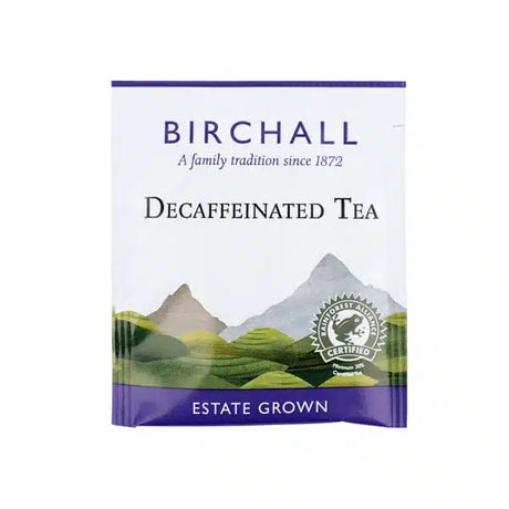 Birchall Tea - Decaffeinated Tea 250 Individually Wrapped Envelope Tea Bags (Rainforest Alliance) - Vending Superstore