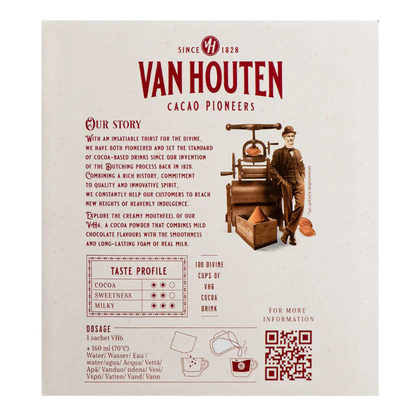 Van Houten VH6: Individual Hot Chocolate Sachet Portions - (Box of 100)
