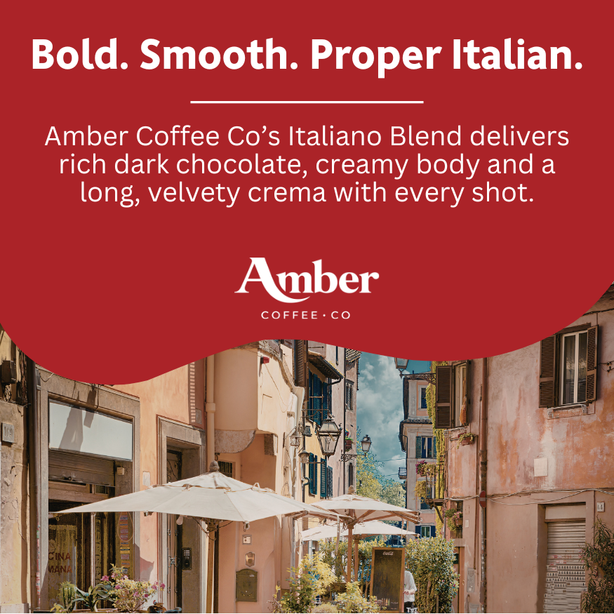 Amber Coffee Co Italiano Blend Coffee Beans - 1kg (Case of 6)