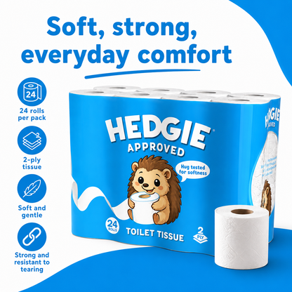 Hedgie Toilet Roll 2Ply - 24 Pack