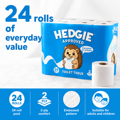 Hedgie Toilet Roll 2Ply - 24 Pack