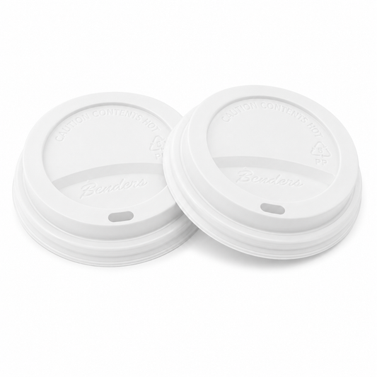 White Sip-Through Lids for 9oz Vending Cups - 73mm - Pack of 100