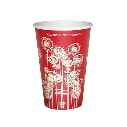 12oz 'Swirl' Paper Vending Machine Cups - 80mm Diameter - (Box of 1000)