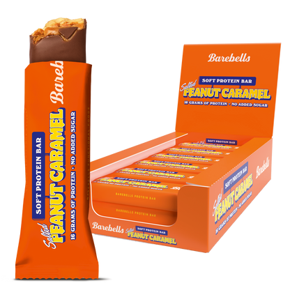 Barebells Salted Peanut & Caramel Soft Protein Bars - 55g (Box of 12)