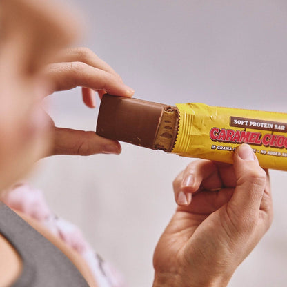 Barebells Caramel Chocolate Soft Protein Bars - 55g (Box of 12)
