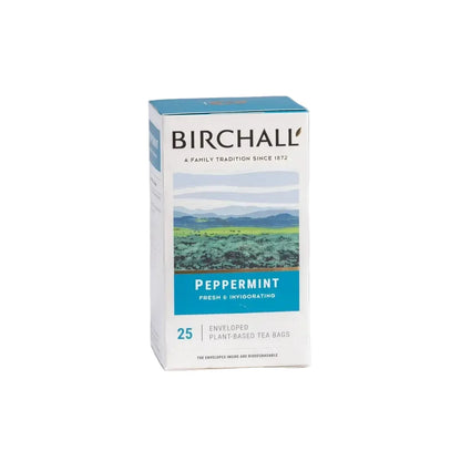 Birchall Peppermint Individually Wrapped Envelope Tea Bags – 25 Pack