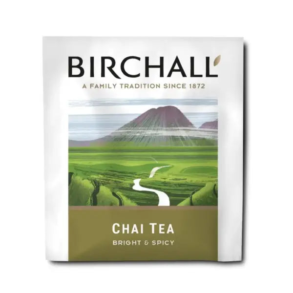 Birchall Chai Tea Individually Wrapped Envelope Tea Bags – 25 Pack