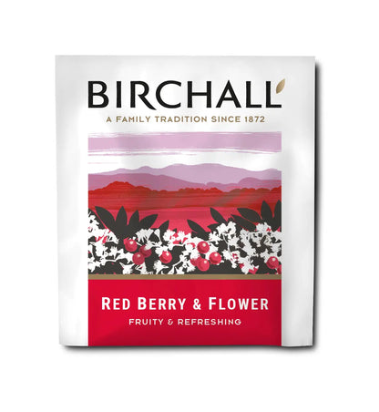 Birchall Red Berry & Flower Individually Wrapped Envelope Tea Bags – 25 Pack
