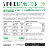 Vit-Hit Lean & Green: Apple+Elderflower - 500ml (Pack of 12)