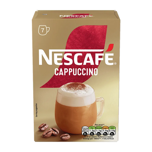 Nescafe Cappuccino Instant Coffee Sachets - Pack of 7