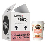 Nescafe & Go - Unsweetened Cappuccino - 12oz Foil Sealed Drinks (Pack of 8 Cups)