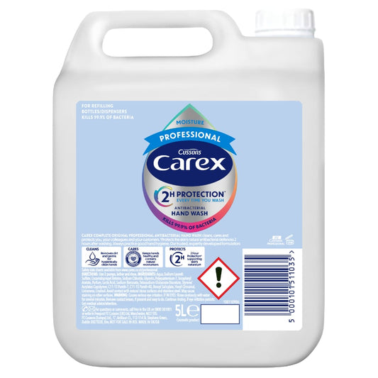 Carex Professional Moisture Plus Antibacterial Handwash - 5 Litre