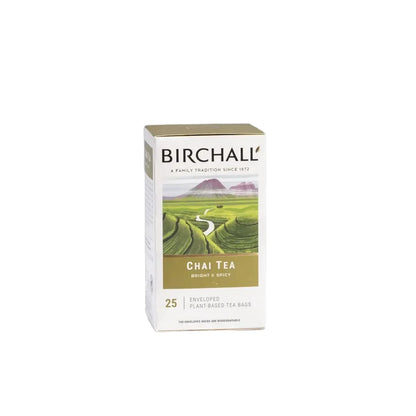 Birchall Chai Tea Individually Wrapped Envelope Tea Bags – 25 Pack