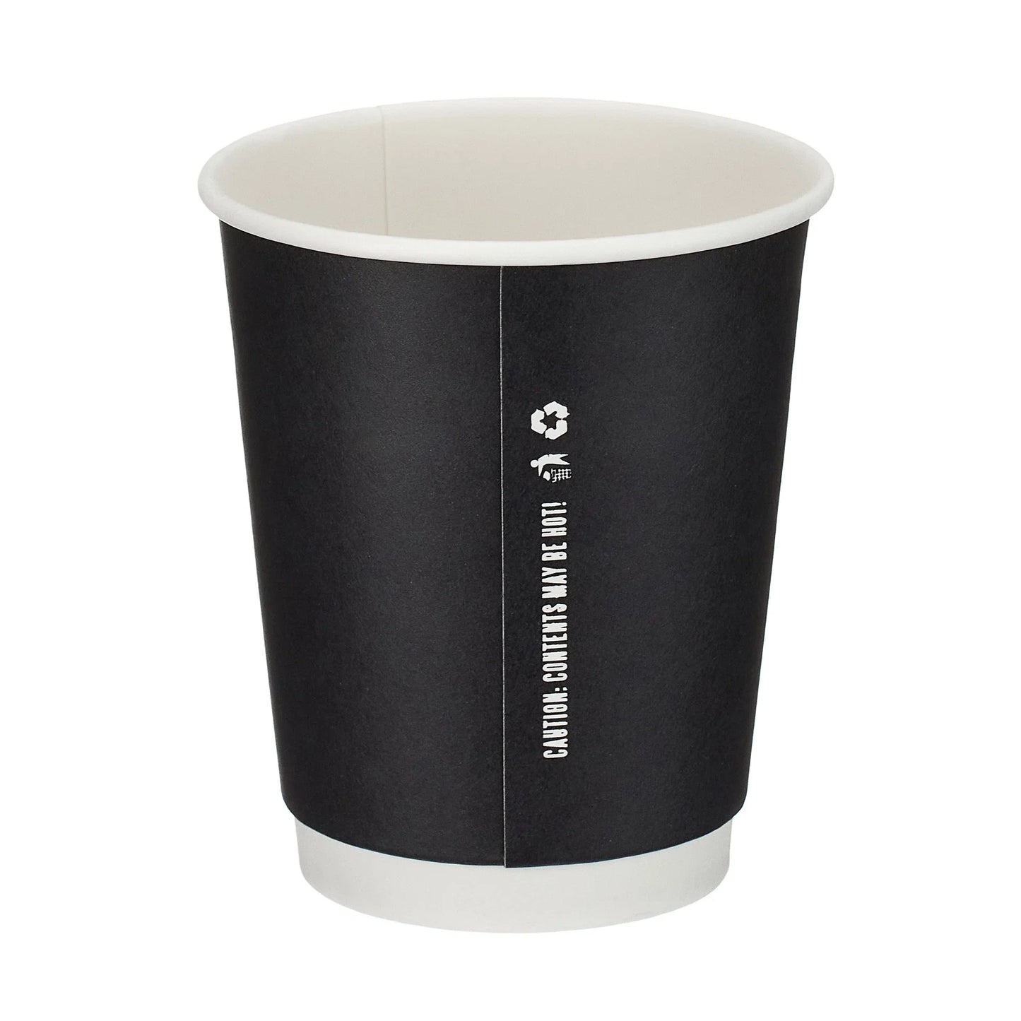 8oz Black Matt Double Wall Hot Cups - Case of 500