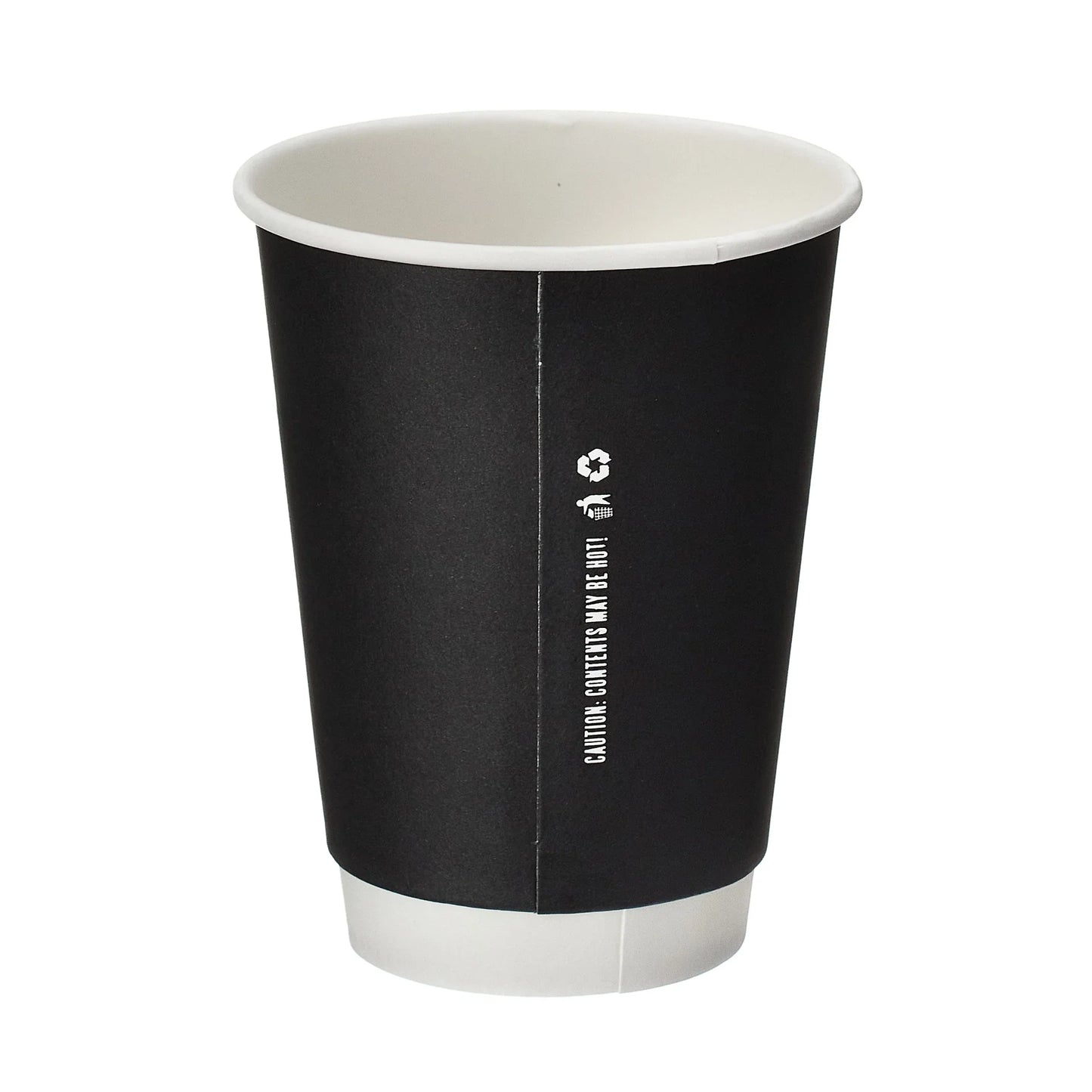 12oz Black Matt Double Wall Hot Cups - Case of 500