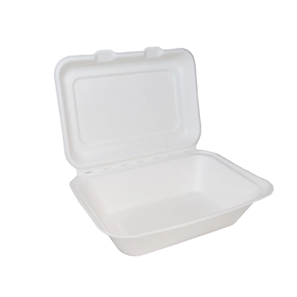 Bagasse Clamshell Meal Boxes 7x5" - Case of 500