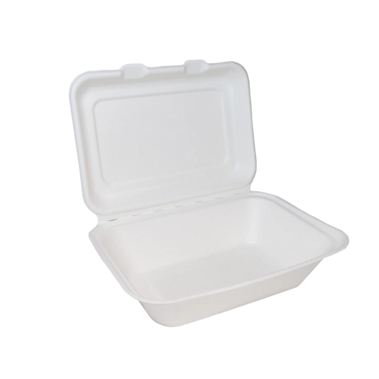 Bagasse Clamshell Meal Boxes 7x5" - Case of 500