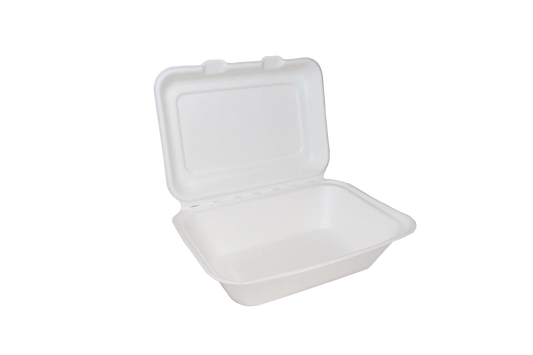 Bagasse Clamshell Meal Boxes 7x5" - Case of 500