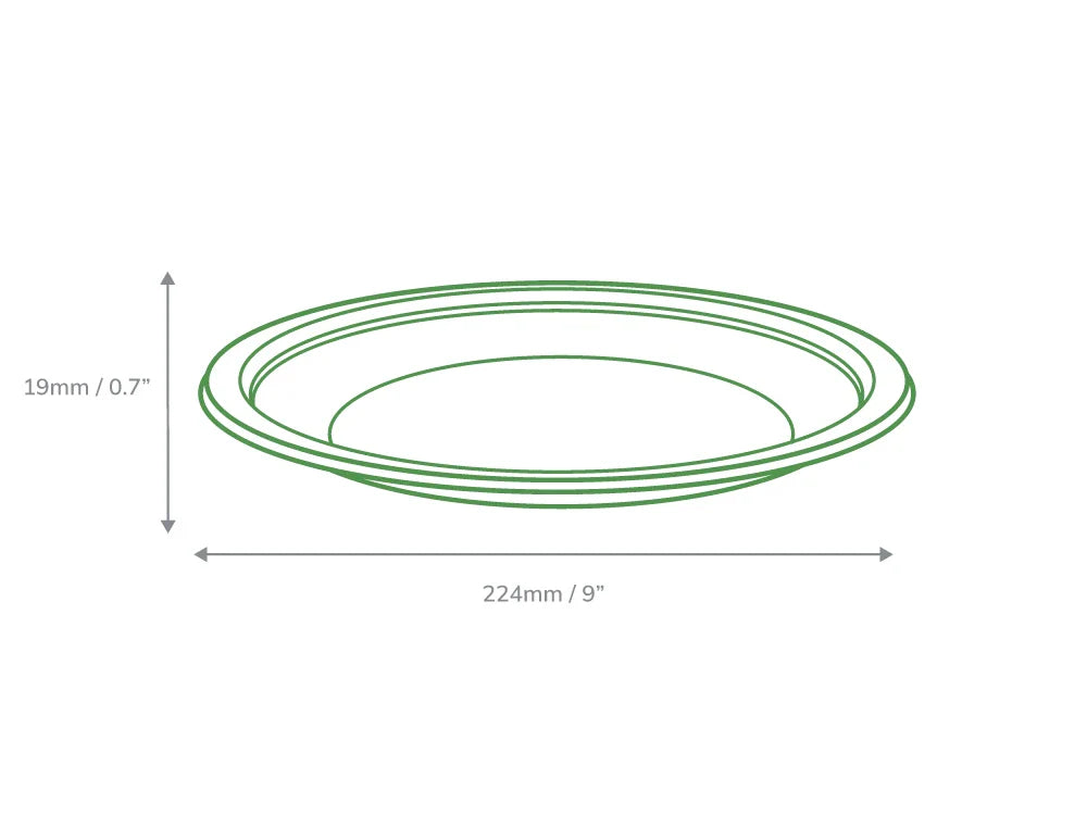 9" Bagasse Round Plates - Pack of 125