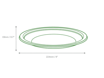 9" Bagasse Round Plates - Pack of 125
