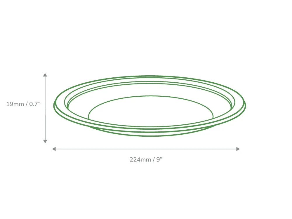 9" Bagasse Round Plates - Pack of 125