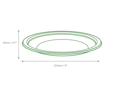 9" Bagasse Round Plates - Pack of 125