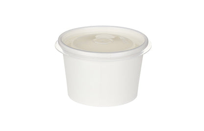 White Paper Takeaway Portion Pots & Lids - 4oz or 7oz (Pack of 250)