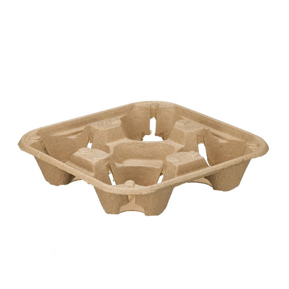 Paper Pulp Four Cup Carry Tray - Pack of 90