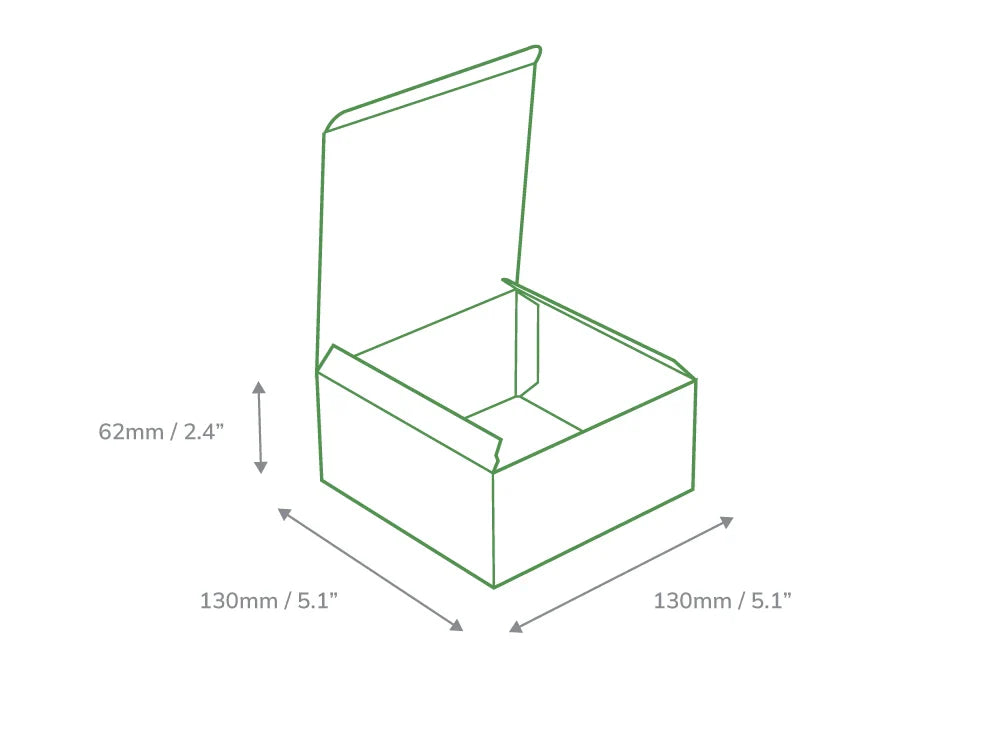 5x5" Kraft Burger Boxes - Case of 500