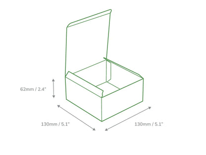 5x5" Kraft Burger Boxes - Case of 500