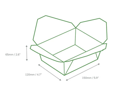Medium #8 Kraft Folded Board Food Box - Case of 250